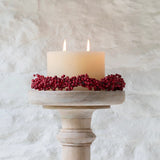 Extra large two wick rustic pillar candle for autumn and Christmas displays