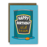 Funny Birthday Card – “Old Bean” Cheeky Baked Bean Card
