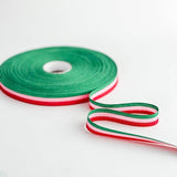 Cinta de Algodón Tricolor Navidad Verde 15mm width