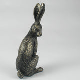 Antique Bronze Sitting Hare Ornament | Decorative Hare Sculpture
