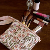 Organic Cotton Zipped Pouch Duo - Floral Blush
