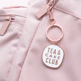Tea & Cake Club Enamel Keyring