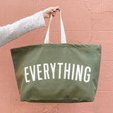 Everything Really Big Bag – Oversized Canvas Tote - Olive Green