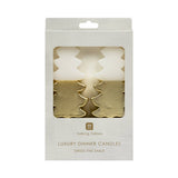 Gold Christmas Tree Dinner Candles – Pack of 2
