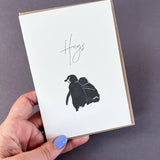 Penguin Hugs Letterpress Card | Sympathy Card | Love Card