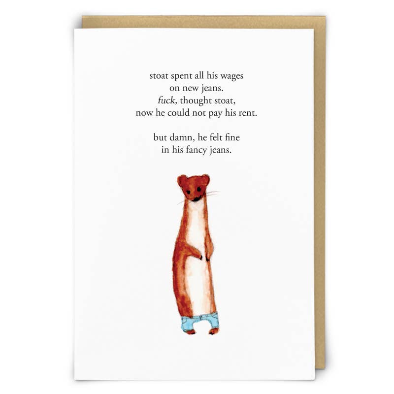 Zeppelinmoon greeting cards by British artist Amber Fossey featuring colourful animal illustrations and witty words.
