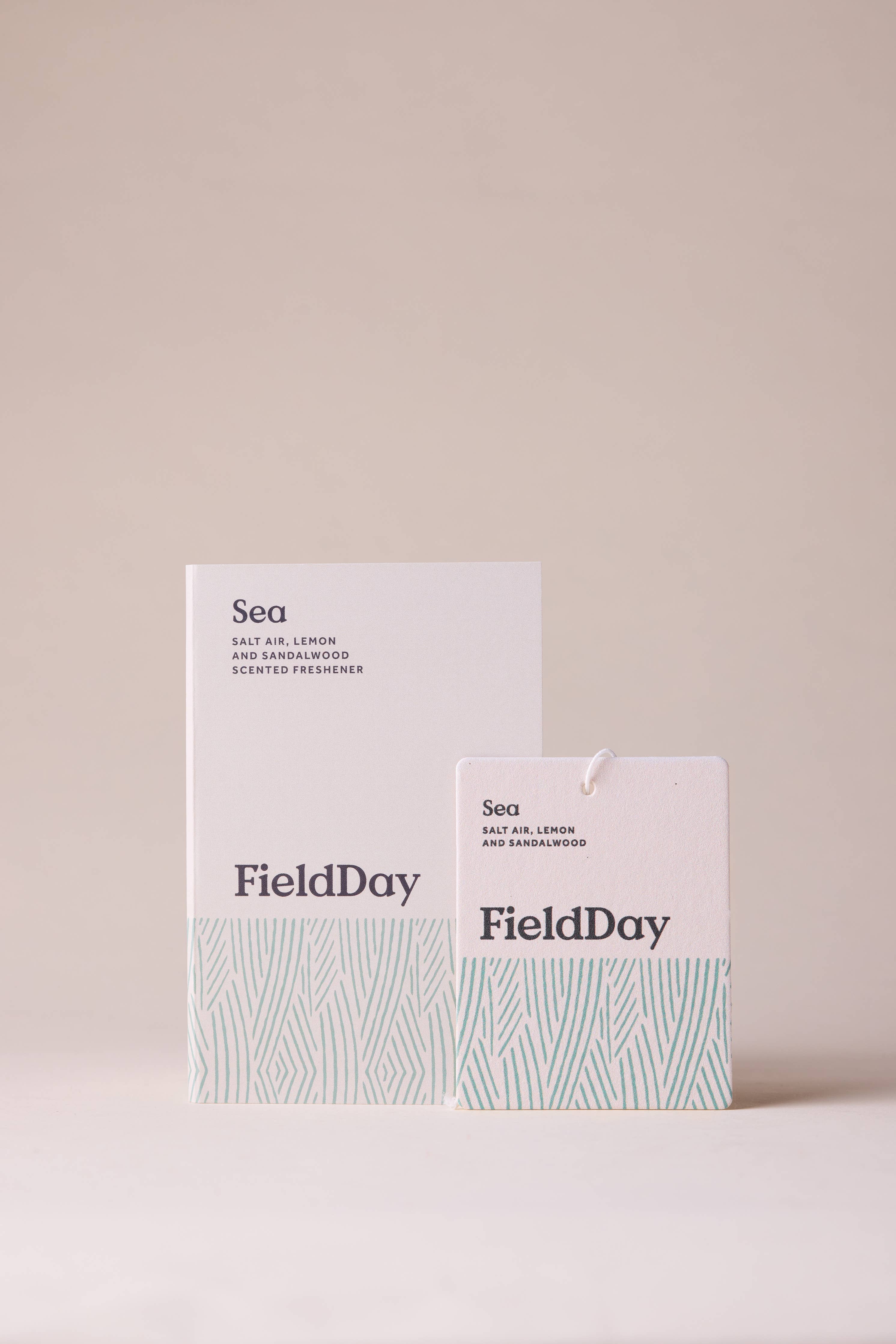 FieldDay Sea fragrance freshener with salt air, lemon and sandalwood for cars, wardrobes and drawers.