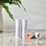 French Pink natural vegan tinted lip balm with olive squalane in plastic-free paper tube