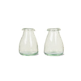 Vernham Recycled Glass Bud Vases – Clear Set of 2
