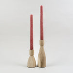 Hambledon Raw Oak Candlestick crafted from solid natural oak wood.