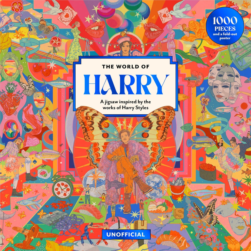 Harry Styles 1000-piece illustrated jigsaw puzzle with pull-out poster guide