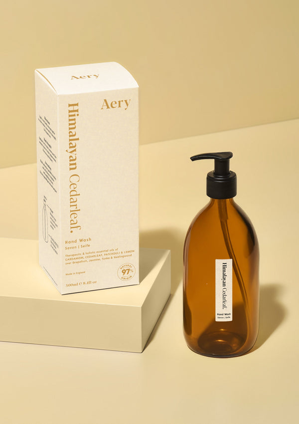 Luxury Himalayan Cedarleaf hand wash with a plant-based formula, enriched with mangosteen and pomegranate. A nourishing, refillable hand soap with cedar, patchouli and lemon notes.