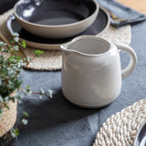 Holwell white glazed ceramic gravy and sauce jug