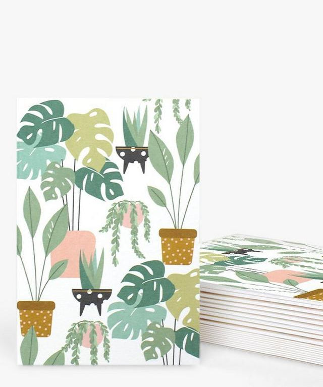 Shop Caroline Gardner House Plant Notecards, a set of 10 beautifully illustrated cards with envelopes, printed on FSC-certified board.