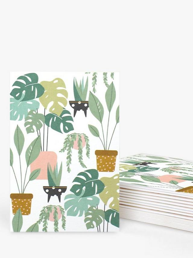 Shop Caroline Gardner House Plant Notecards, a set of 10 beautifully illustrated cards with envelopes, printed on FSC-certified board.