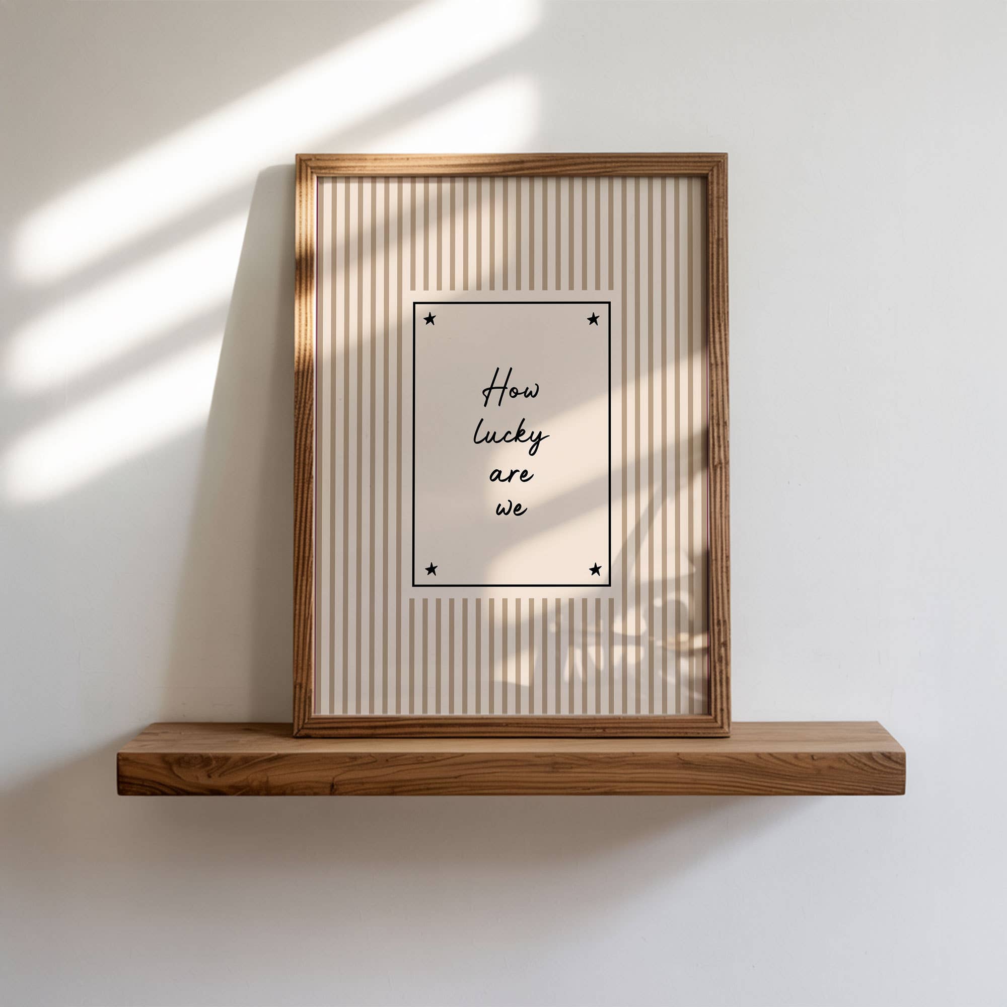 Positive quote wall art with handwritten typography and playful design. Uplifting modern print perfect for bedrooms, living rooms and gallery walls.