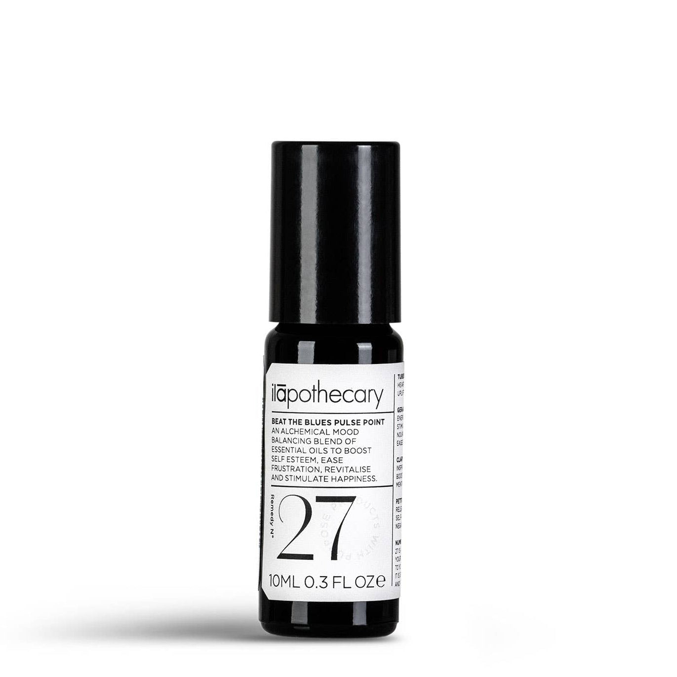 Lift your mood on the go with ilapothecary Beat the Blues Pulse Point. A balancing blend of geranium and petitgrain to restore calm and confidence.