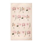 Laura Stoddart In Bloom Pink Flowers tea towel featuring elegant botanical illustrations on 100% natural cotton, made in England.