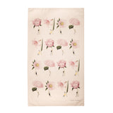 Laura Stoddart In Bloom Pink Flowers tea towel featuring elegant botanical illustrations on 100% natural cotton, made in England.