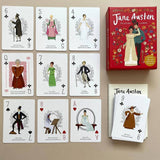 Jane Austen Playing Cards by Laurence King featuring beautifully illustrated literary characters including Mr Darcy and Elizabeth Bennet in a keepsake card deck.