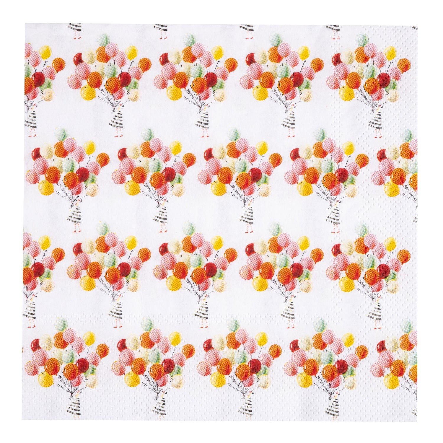 Laura Stoddart Balloons paper napkins featuring an elegant balloon illustration, made from FSC-approved paper for stylish party table settings.