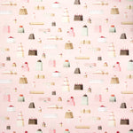 Playful luxury gift wrap featuring Laura Stoddart’s charming cake illustrations. FSC-approved wrapping paper printed in England.