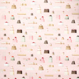 Playful luxury gift wrap featuring Laura Stoddart’s charming cake illustrations. FSC-approved wrapping paper printed in England.