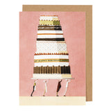 Laura Stoddart Happy Birthday greetings card featuring elegant botanical illustration with kraft envelope, designed and made in England.