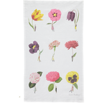 Brighten your kitchen with Laura Stoddart's In Bloom Multi Flower Tea Towel. Colourful floral illustrations on durable linen union fabric. Made in England.