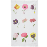 Brighten your kitchen with Laura Stoddart's In Bloom Multi Flower Tea Towel. Colourful floral illustrations on durable linen union fabric. Made in England.