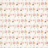 Romantic pink floral gift wrap featuring Laura Stoddart’s signature In Bloom design. Luxury FSC-approved wrapping paper printed in England.