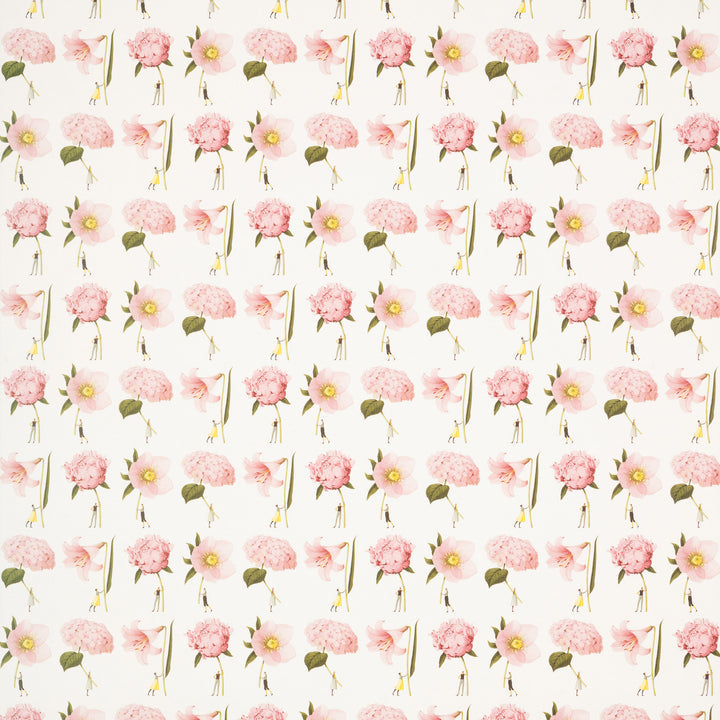 Romantic pink floral gift wrap featuring Laura Stoddart’s signature In Bloom design. Luxury FSC-approved wrapping paper printed in England.