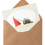 Laura Stoddart Mrs Christmas greeting cards, pack of 10 illustrated Christmas cards with brown paper envelopes, made in England.