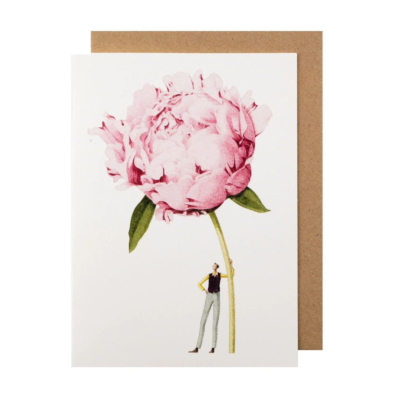 Shop the Laura Stoddart Pink Peony greetings card at Mad Lilies. Elegant floral card designed and made in England on sustainable paper.