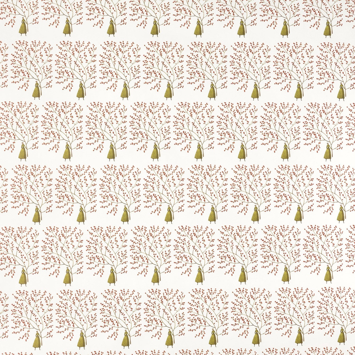 Shop Laura Stoddart Red Berries Christmas gift wrap. FSC-approved wrapping paper, made in England with a timeless festive botanical design. 50 x 70cm