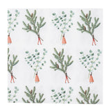 Spruce and eucalyptus illustrated Christmas paper napkins