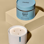Relax with a lavender and cedarwood sleep candle. Plant-based wax, 60-hour burn, vegan and made in England. Perfect for calm evenings and better sleep.