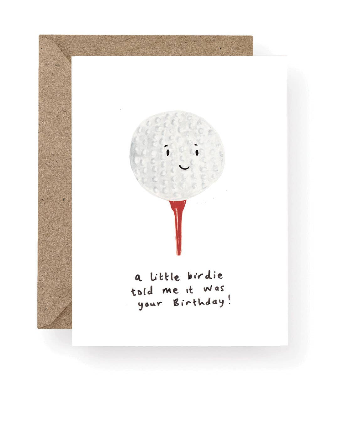 Golf birthday card with A Little Birdie Told Me It Was Your Birthday message.