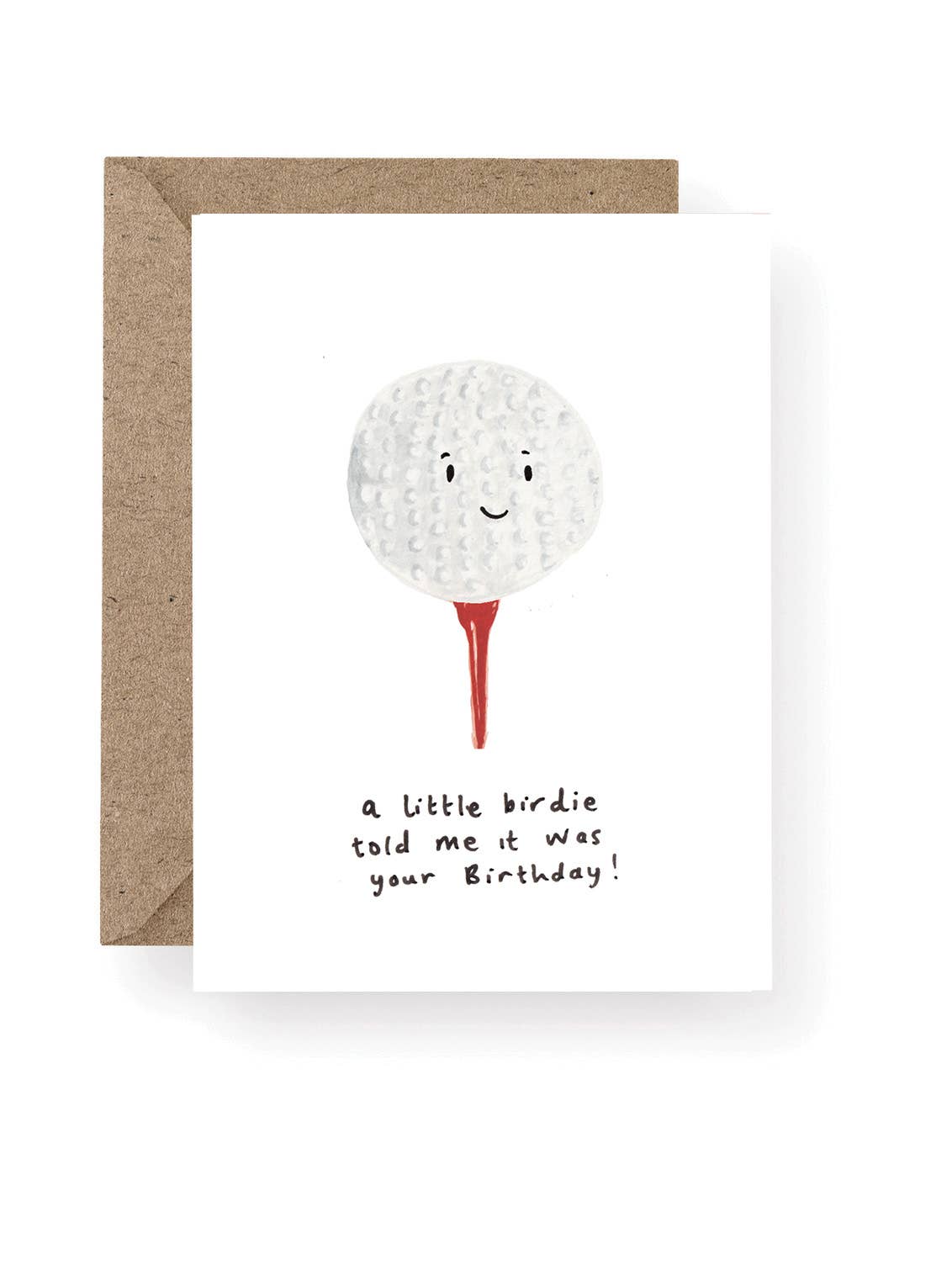 Golf birthday card with A Little Birdie Told Me It Was Your Birthday message.