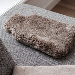 Luxury genuine lambskin sheepskin hot water bottle cover for cosy winter nights