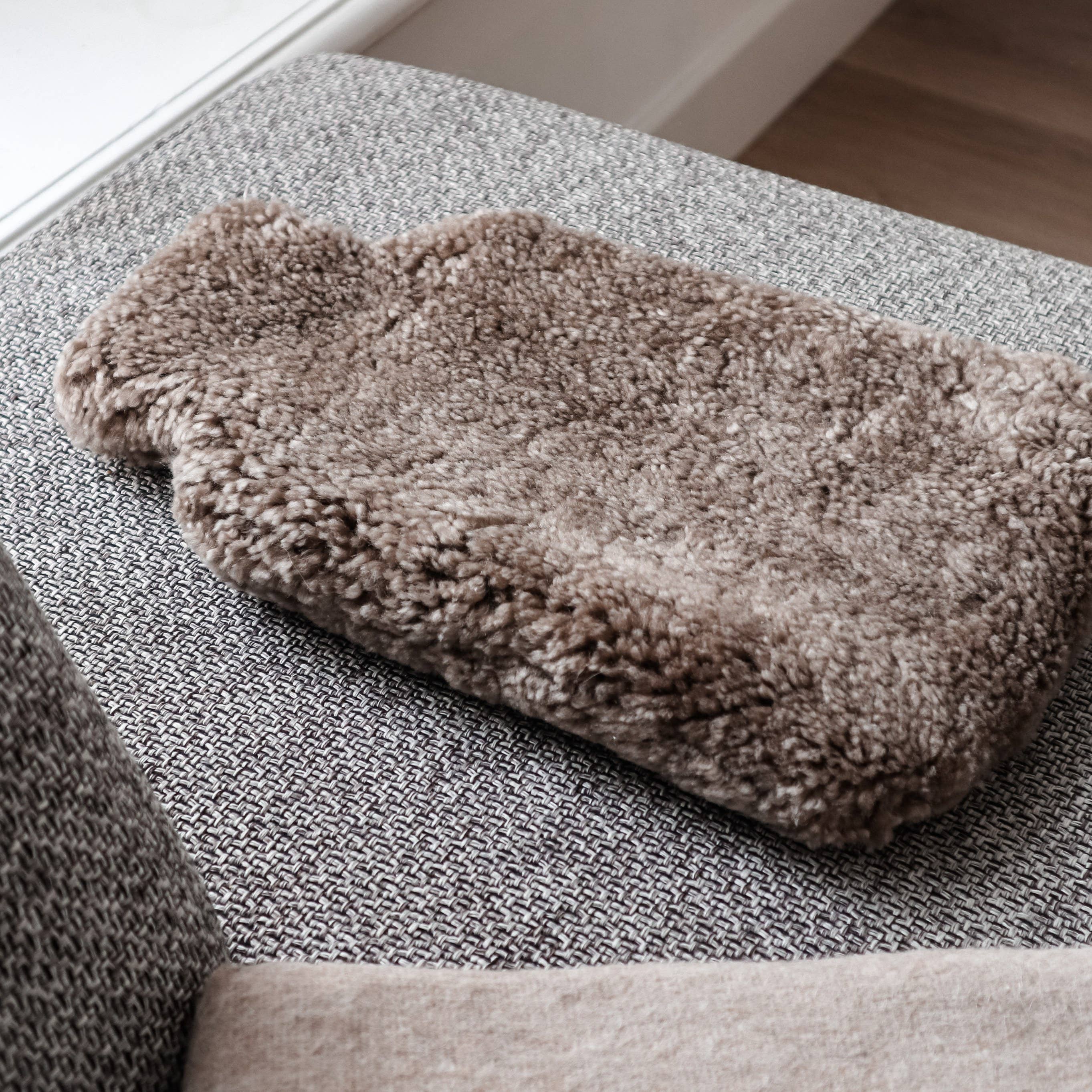 Luxury genuine lambskin sheepskin hot water bottle cover for cosy winter nights
