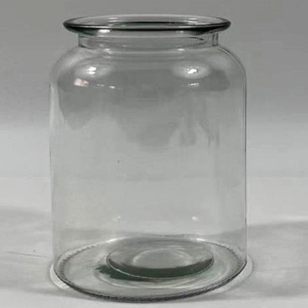 Mad Lilies Posy Vase, a small 14.5cm clear glass flower vase with a high neck designed to support posies and seasonal stems.