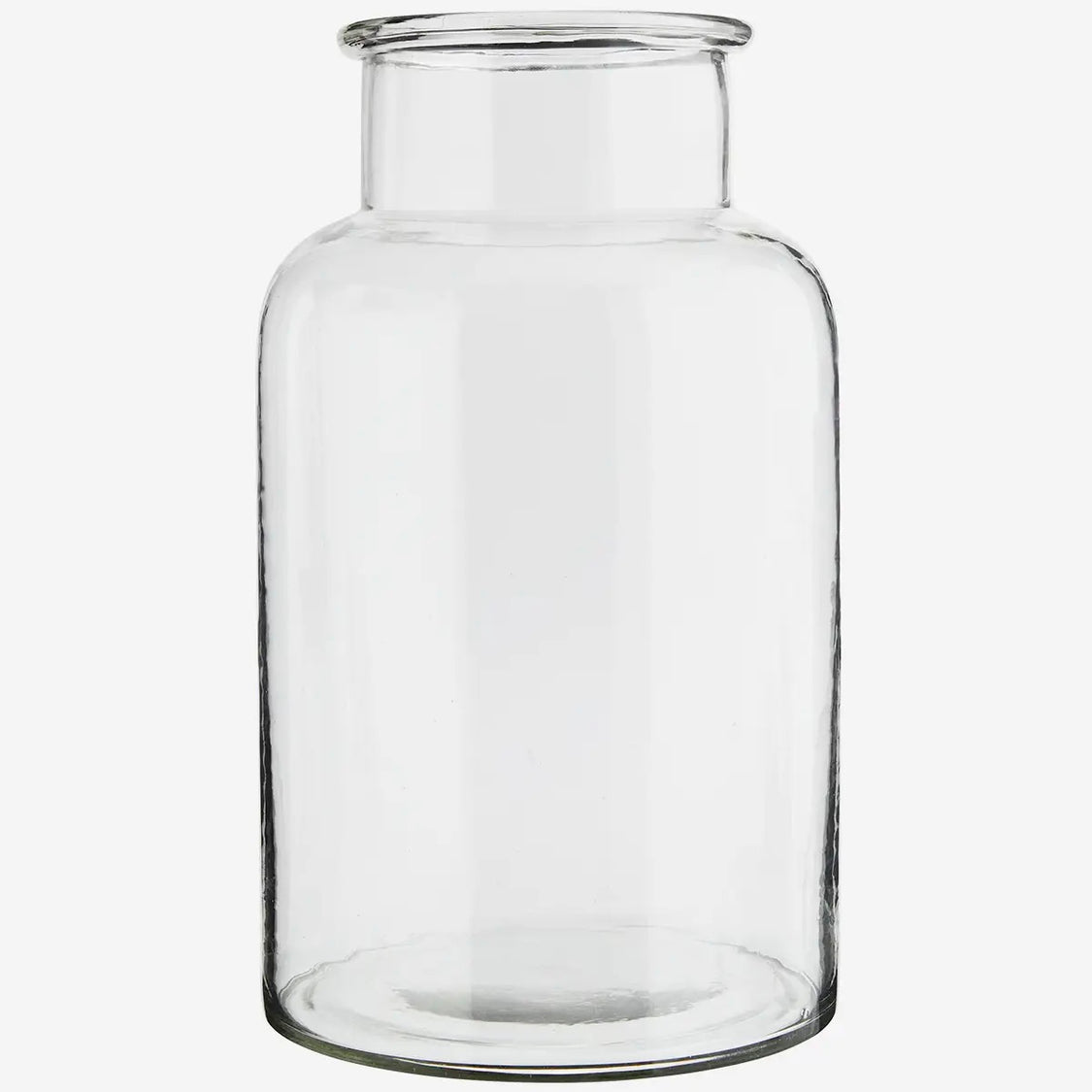Mad Lilies Signature XL Apothecary Vase, a 36cm large clear glass flower vase with a 23cm opening for oversized bouquets and statement arrangements.