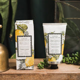 Meyer Lemon & Pink Grapefruit luxury hand cream with shea butter, aloe vera and vitamin E. Nourishes and protects skin. Beautifully boxed in eco-friendly packaging. Made in Britain.