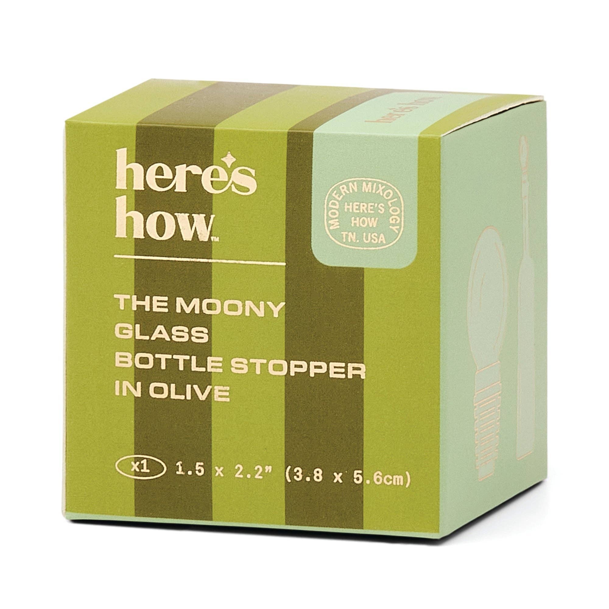 Moony Olive Glass Bottle Stopper for preserving opened wine