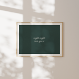 
Night Night Love You art print for bedroom and family home wall decor