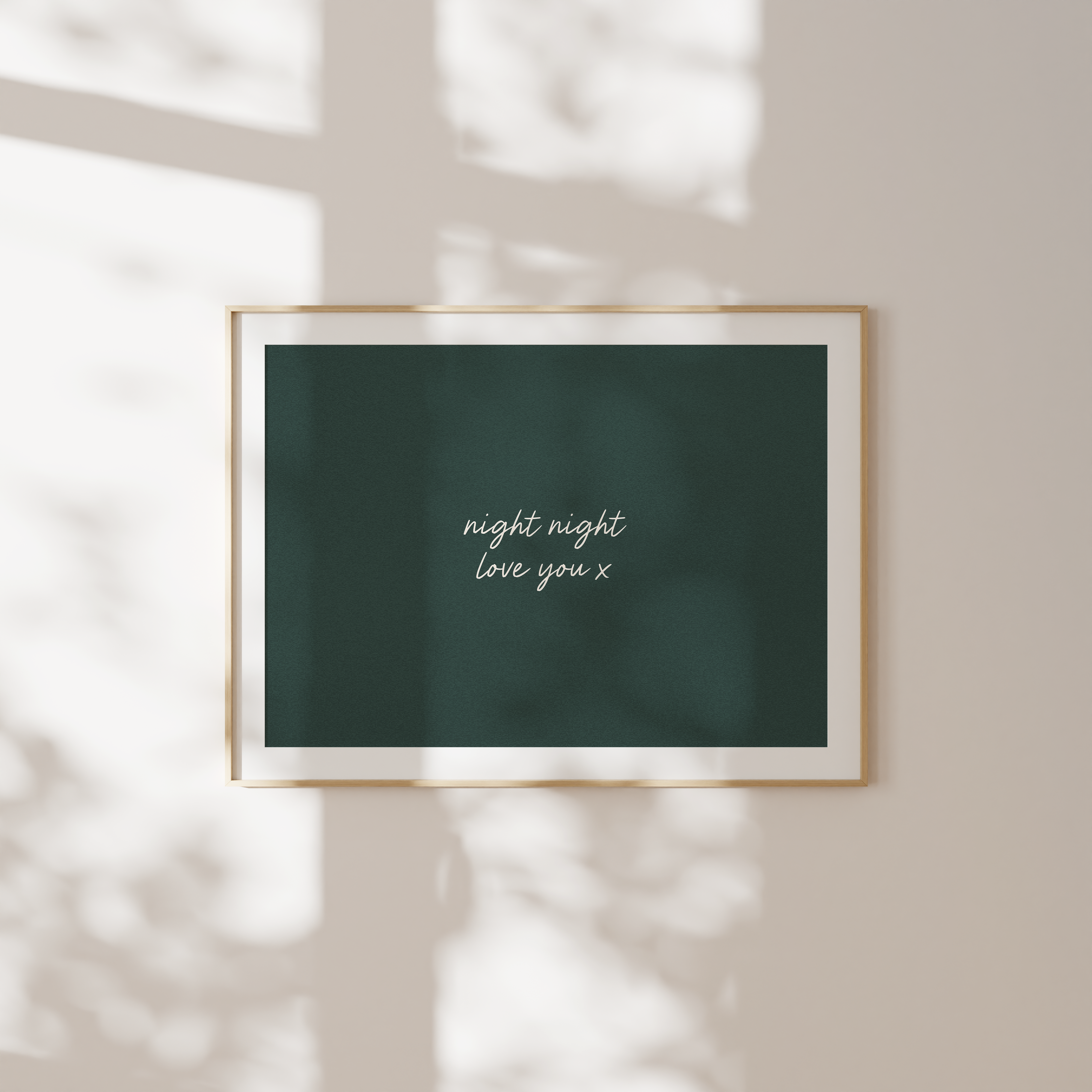 
Night Night Love You art print for bedroom and family home wall decor
