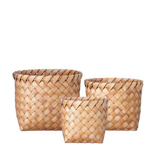 Nila natural woven storage baskets in medium and large sizes