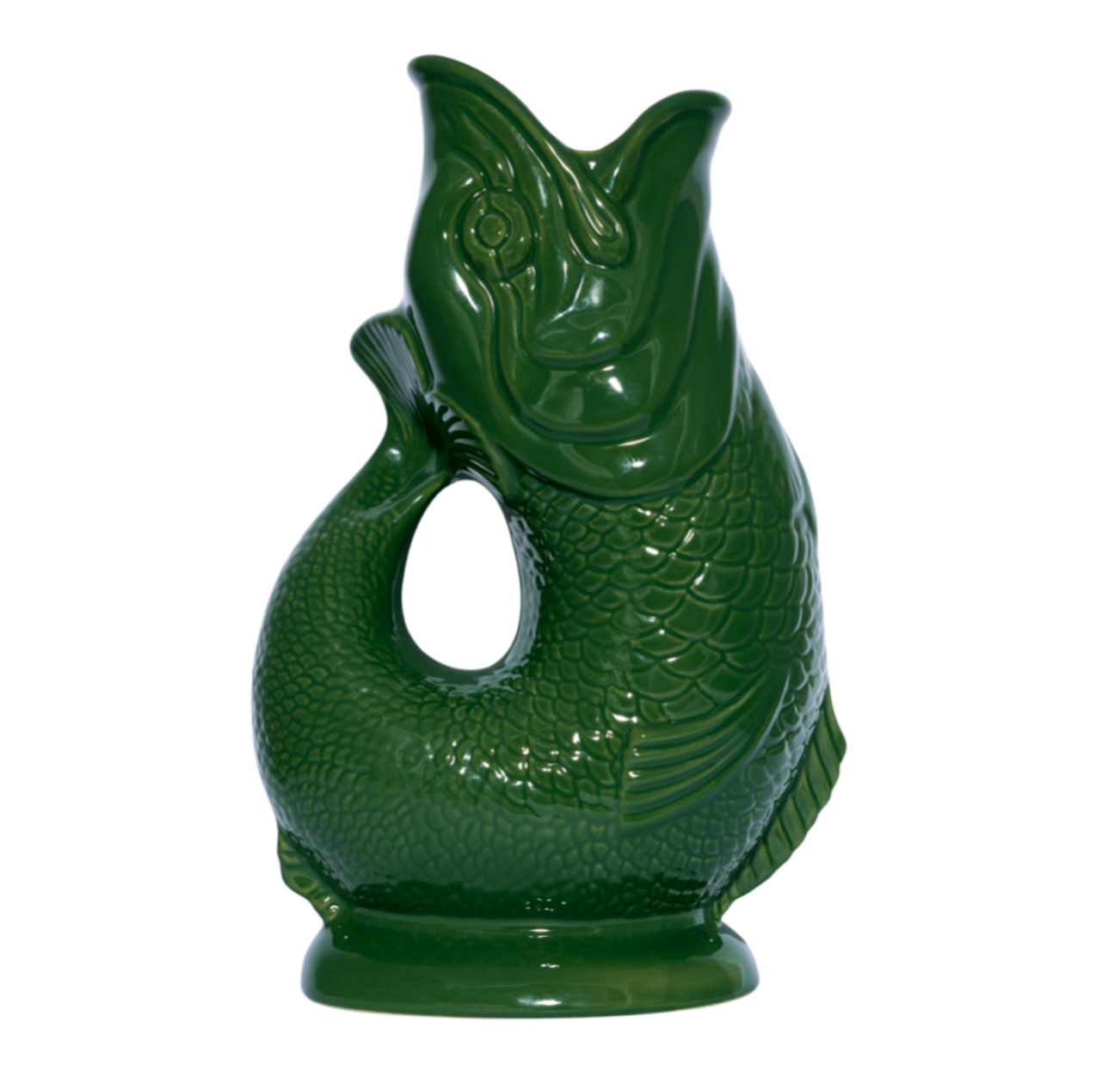 Shop the Original Green Gluggle Jug. Handmade in England since the 1870s, this iconic ceramic fish jug creates the famous glug-glug pouring sound.
