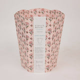 Paper Mirchi handcrafted waste paper basket made from recycled cotton rag paper with artisan block print design.